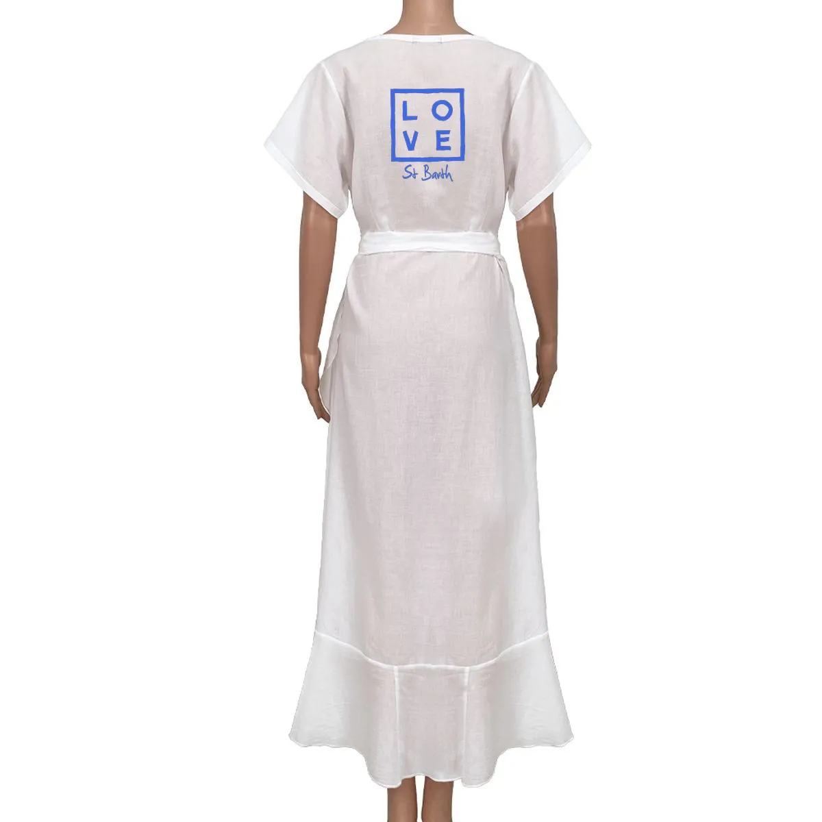 “Kristina” White Dress – One Size – LOVE Edition – Caribbean Elegance – Signature St Barth