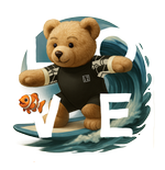 White Surfing Bear Love