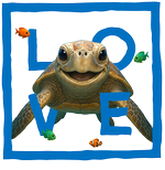 Blue turtle LOVE - Bottomless