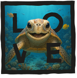 Black Turtle LOVE - with background